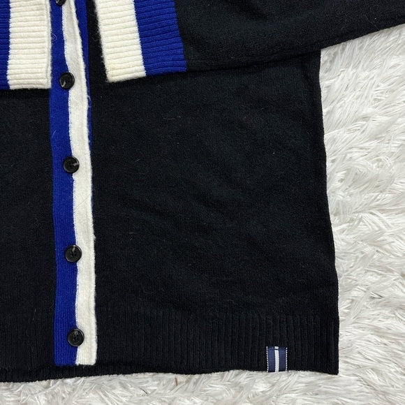 NWT Court & Rowe Women’s Button Down Cardigan Sweater Black and Blue Size Small - Picture 6 of 8